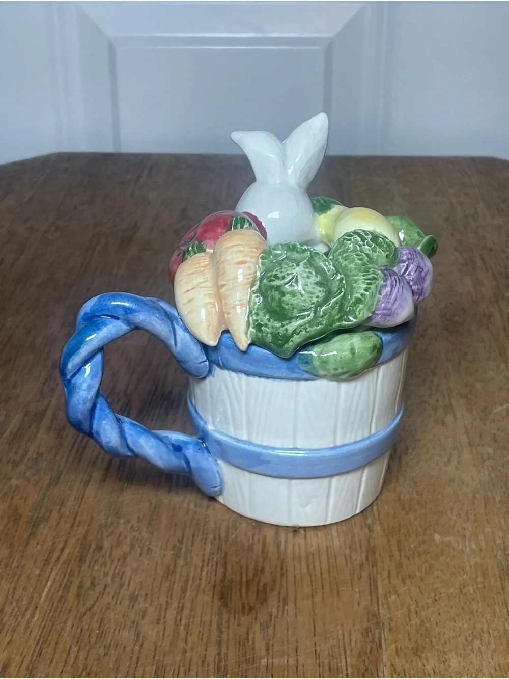 Vintage Fitz & Floyd Bunny Cream & Sugar Set 1993 Hand Painted Easter